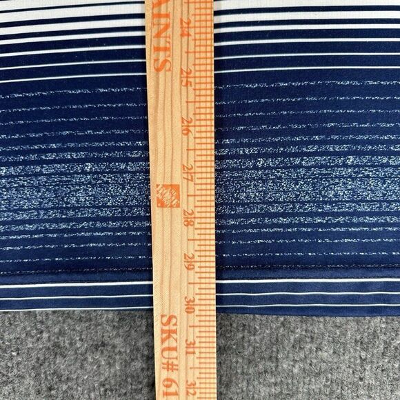 Izod Polo Shirt Mens Medium Blue Striped Short Sleeve Golf Stretch Performance - Picture 7 of 7
